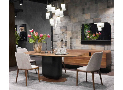 Dining room Complete Set Dining table Chairs Dining room Set Ess Group Wood Table 5pcs