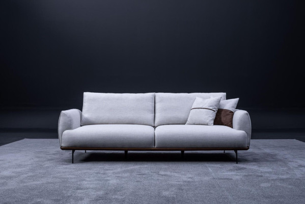 Luxury designer three-seater textile furniture living room upholstered sofas new