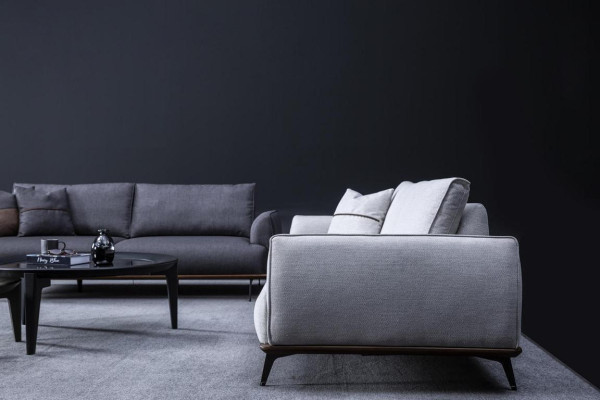 Luxury designer three-seater textile furniture living room upholstered sofas new