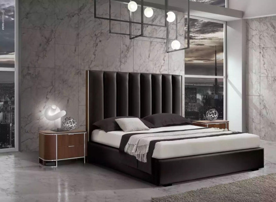 Complete's Bedroom Set Designer Furniture Double bed 2x Bedside tables 5pcs