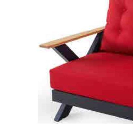 Garden furniture sofa set table stool armchair veranda seating group n 6 pieces.