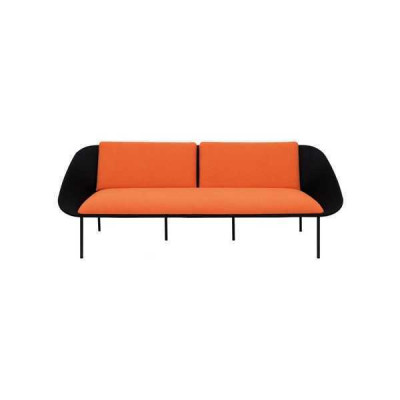 Black-Orange Three-Seater Luxury 3-Seater Upholstery Couch Textile 3-seater new