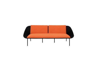 Black-Orange Three-Seater Luxury 3-Seater Upholstery Couch Textile 3-seater new