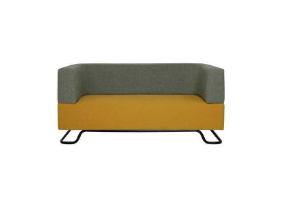 Two-tone 2-seater high-quality upholstery designer living room couch
