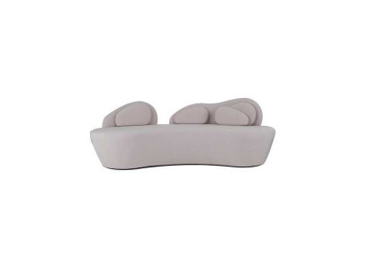 White 3-Seater Sofa Upholstery 3-Seater Living room Couch Luxury Textile Sofa