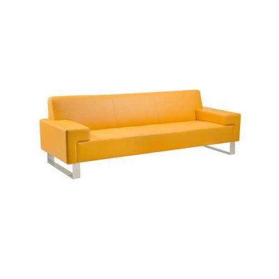 Orange 3-Seater Upholstery Sofa Leather Couch Three-Seater Living room Sofa
