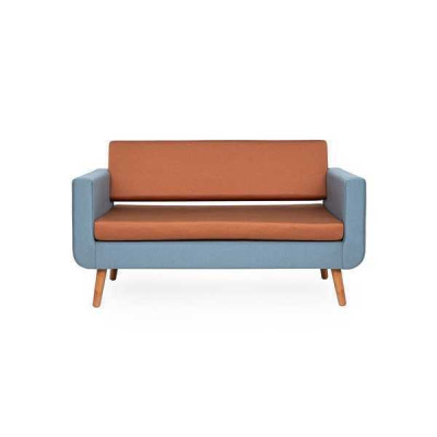 Gray-Orange Sofa Luxury 3-Seater Designer Couch Living room Upholstery 3-seater