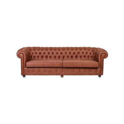 Brown Three Seater Chesterfield 3 Seater Living Room Couch Modern Sofas