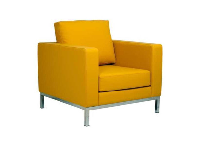 Yellow armchair modern study room relaxation chair imitation leather single seater