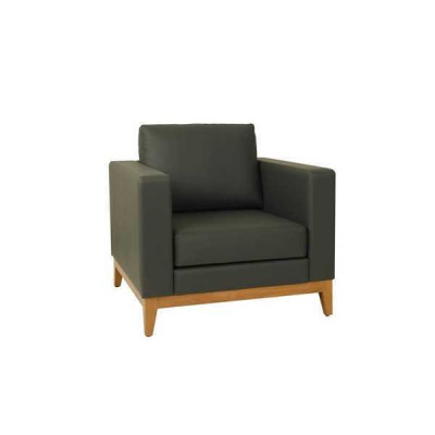 Dark green single-seater designer armchair relax 1-seater office relaxation chair