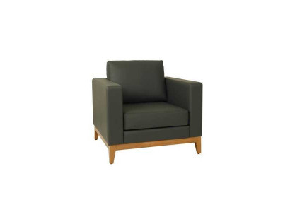 Dark green single-seater designer armchair relax 1-seater office relaxation chair