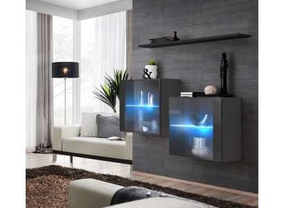 Designer Wall unit Wall Cabinet Wall Shelf Luxury Set Living room furniture