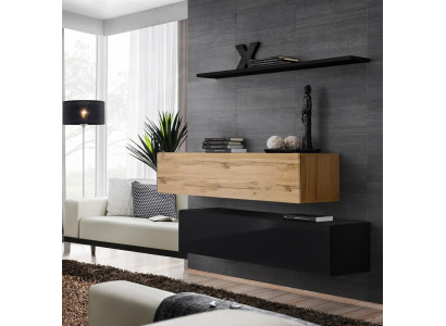 Living room furniture Luxury Wall unit 130 cm Designer Suite Set 3-piece wall cabinet