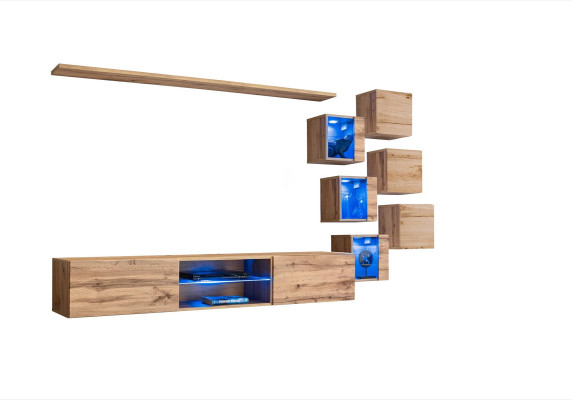 Braun Wall unit Living room furniture Wall Wardrobe Luxury Set new wooden furniture