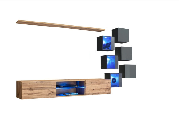 Modern Wall Furniture Wall unit Luxury Wall Shelves Sideboard TV Lowboard Wall Cabinet