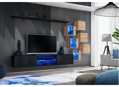 Wooden furniture Modern Wall unit Designer Living room furniture TV lowboard wall cabinet