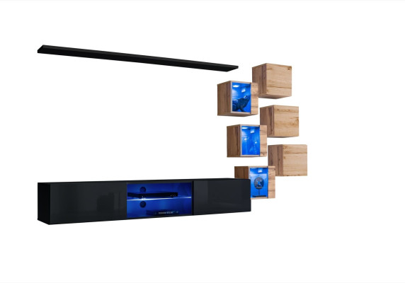 Wooden furniture Modern Wall unit Designer Living room furniture TV lowboard wall cabinet