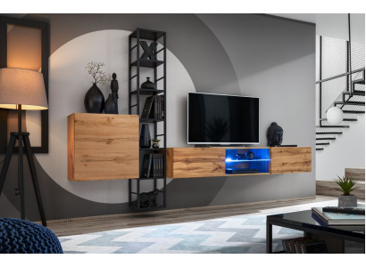 Wall shelves Wall unit wall cabinet Shelf Design TV lowboard sideboard luxury new