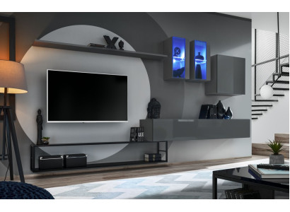 Living room furniture Complete e Set 6pcs Designer Wall unit Luxury Furniture Sideboard