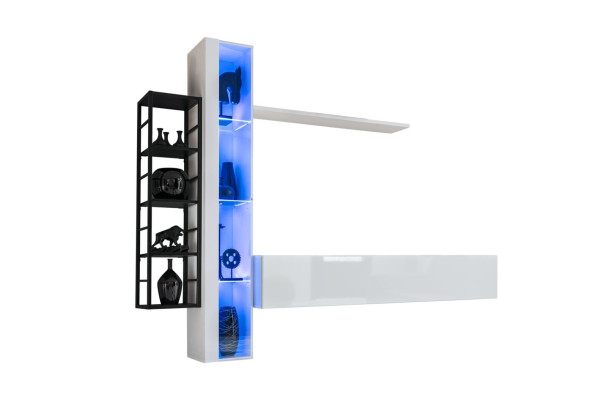 Luxury Wall unit Designer Style Modern Living room Set Wall Display case Lowboard