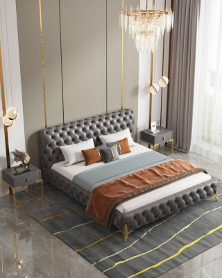 Chesterfield Bed Upholstery Design Luxury Double Hotel Beds Luxury Hotel new