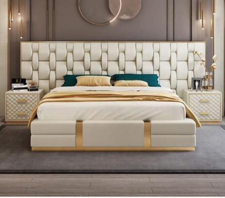 Bed Upholstery Design Luxury Double Hotel Beds beige Luxury Hotel new