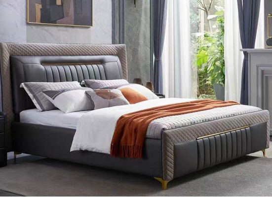 Modern Bed Beds modern luxury Leather Bed Hotel bed Double bed new