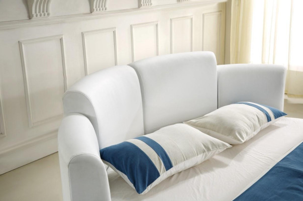 Designer Bed Beds Upholstered bed round bed 200x200 double bed LED