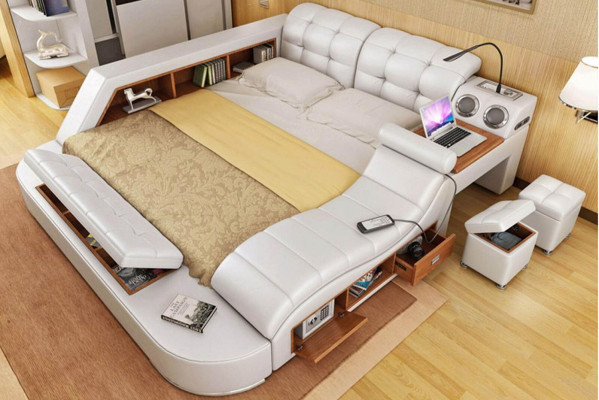 Chesterfield Double Luxury Design Bed 180x200 Multifunction sbett new