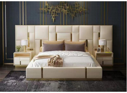 Complete Bedroom Furniture Set 3 pcs. Design Furniture Bedside tables Beds
