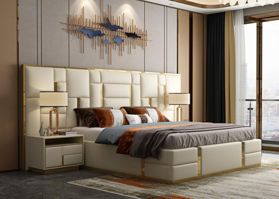 Complete Bedroom Furniture Set 3 pcs. Design Furniture Bedside tables Beds