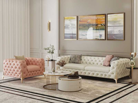 Sofa set 3+1 Seater Set Design Sofas Upholstery Leather Relax Modern Furniture