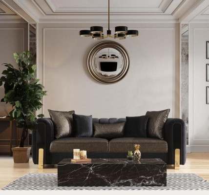 Sofa Three Seater Three Seater Modern Fabric Black Sofas Design Living room