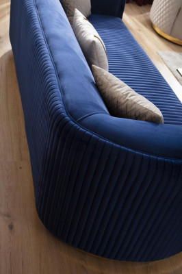 stainless steel three seater luxury sofa blue living room furniture upholstered sofas couches