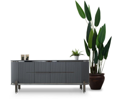 Gray sideboard Luxury Chest of drawers Sideboard Wardrobe Dining room furniture Wooden furniture