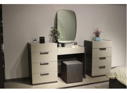 Dressing table with Mirror Make Up Bedroom Design Furniture Wood 2pcs. new