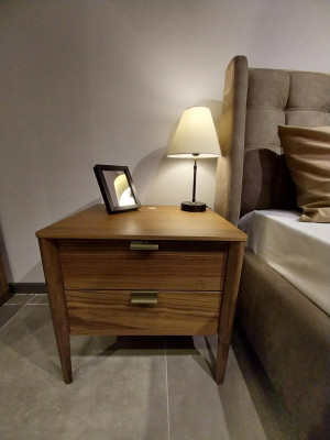 Designer Bedroom Set Luxury Bed 2x Bedside table Wood Complete new 3 pcs.