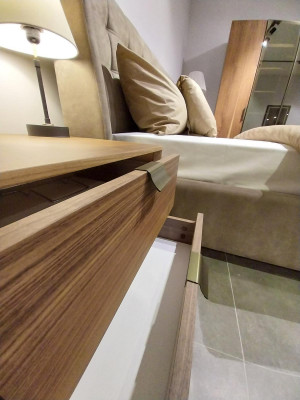 Designer Bedroom Set Luxury Bed 2x Bedside table Wood Complete new 3 pcs.