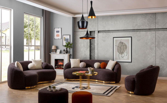 Style Living room Set Couches Designer Sofa set 4+3+1 Seat Furniture