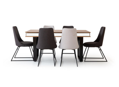 Dining room Group dining set Dining table Table 6x armchairs Chair Chairs 7 pieces