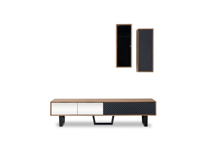 Wall unit Living room set TV lowboard 2x Wall cupboard Designer living walls