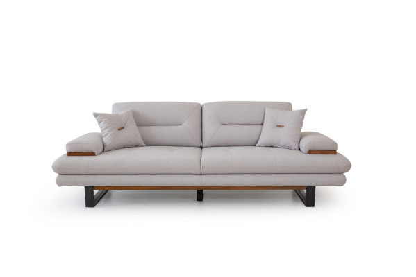 Designer Gray Sofa 3 Seat Modern Style Furniture in Living room 238cm Couches