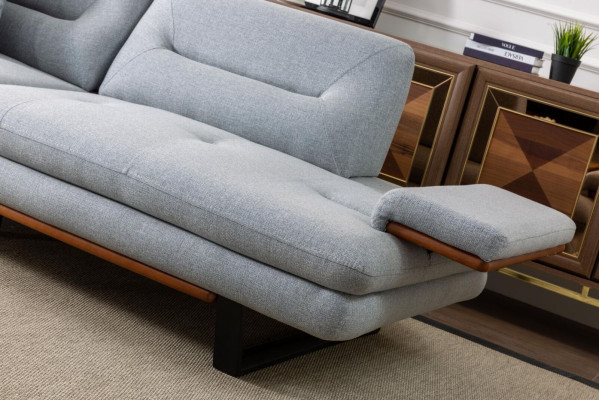 Modern Furniture Living room Sofa 3 Seater gray xxl big Designer 238cm Furniture