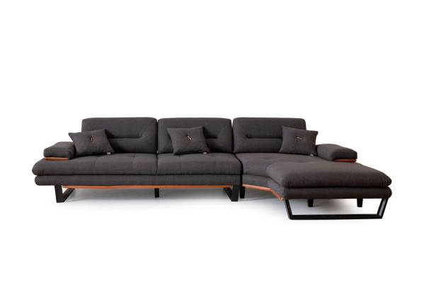 Designer gray Corner sofa L-shape Modern Furniture Living room Corner suite Sofa
