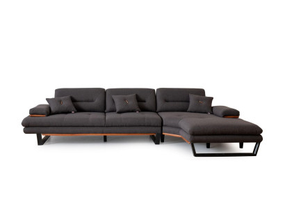 Designer gray Corner sofa L-shape Modern Furniture Living room Corner suite Sofa