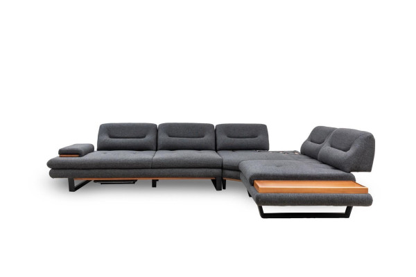 Designer Corner sofa L-shape Luxury Gray Furniture for Living room Living landscape