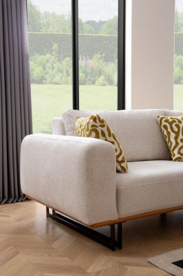 Designer living room set 3 pieces. Sofa 4 + 1 Seat Corner sofa L-shape Modern