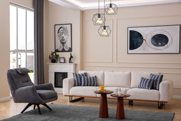 Luxury living room set 2 pieces. Design Sofa set 4+1 Seater Couches Furniture