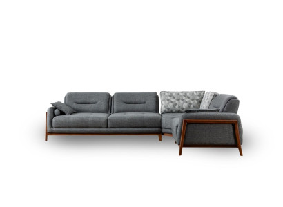 Designer Corner sofa L-shape Luxury Upholstery Textile Living landscape Furniture in the Living room