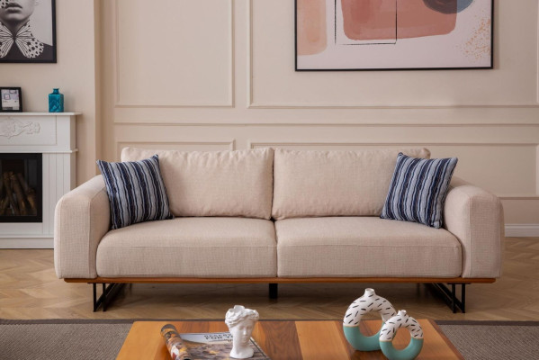 Luxury 2-piece living room set sofa 3-seater with armchair design sofa set